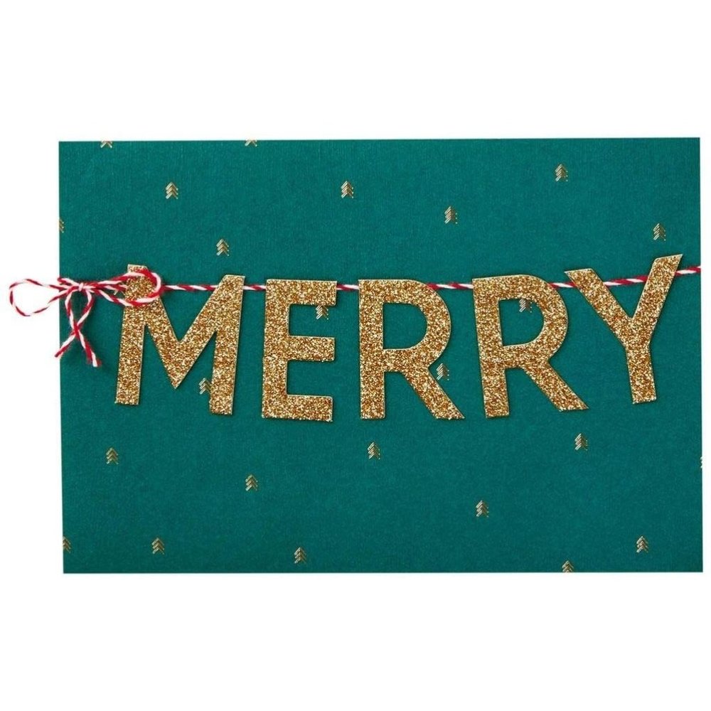 HMK Christmas Boxed Cards - Signature Merry On Cord